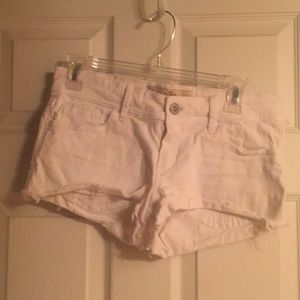 white denim shorts